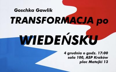 Wykład otwarty Goschki Gawlik na Wydziale Malarstwa